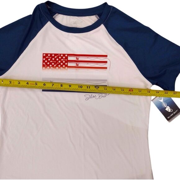 SILVER BAIT Short Sleeve Shirt Womens Size M UPF 50+ Wicking Activewear Stretch - Picture 10 of 13